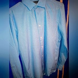 Blue collared dress shirt